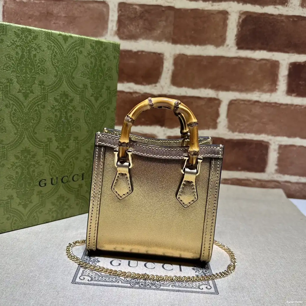DIANA BAG-12*12.5*6CM GUCCI MINI SUPER 0605